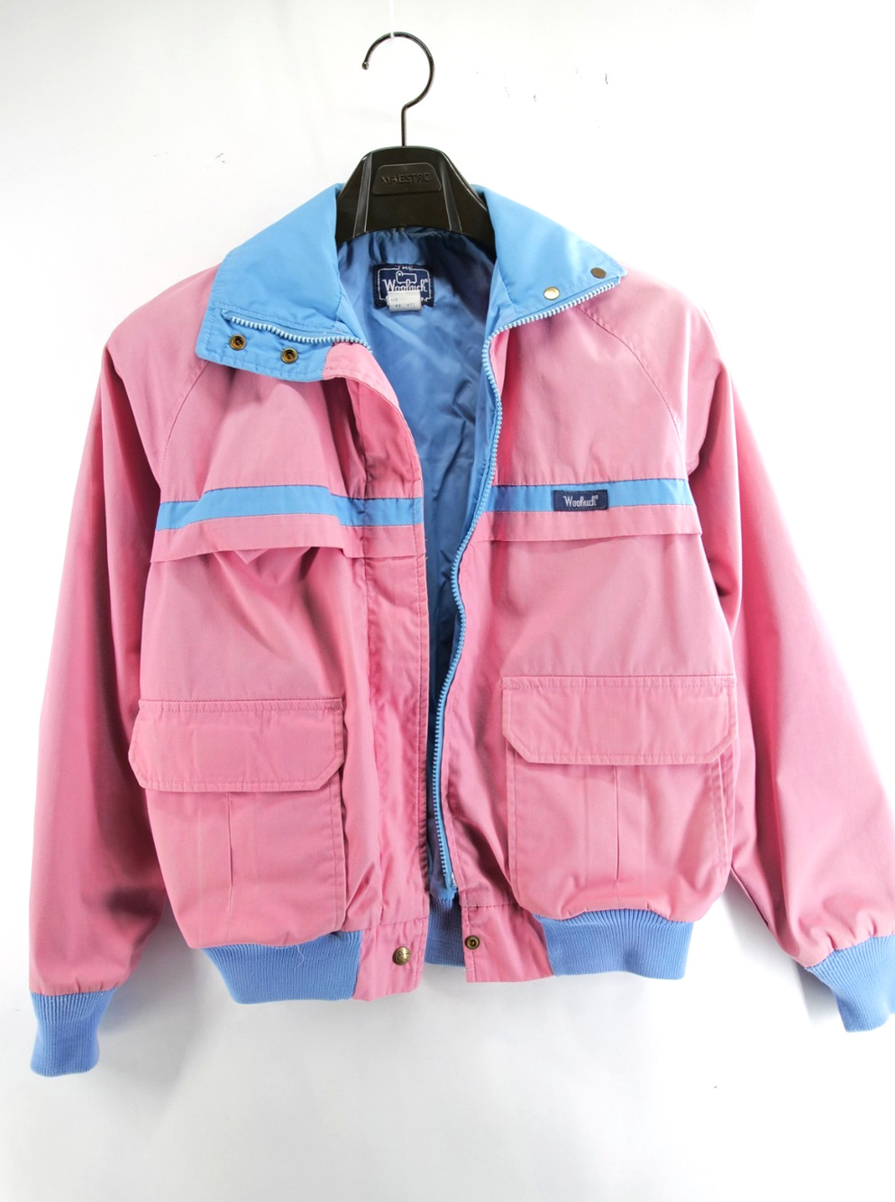 Vintage Woolrich Jacket Women's Medium Pink Zip Up 80s USA Made Y2K